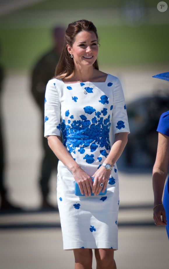 Kate Middleto à la base aérienne royale australienne d'Amberley, le 19 avril 2014.

Photo : Michael Dunlea / Barcroft Media / ABACAPRESS.COM