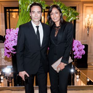 Anthony Delon et Leïla Kaddour-Boudadi - Arrivées des people au dîner de la 9ème édition du "Global Gift Gala" d’E. Longoria à l'hôtel Four Seasons George V à Paris le 25 avril 2018. © Cyril Moreau/Bestimage