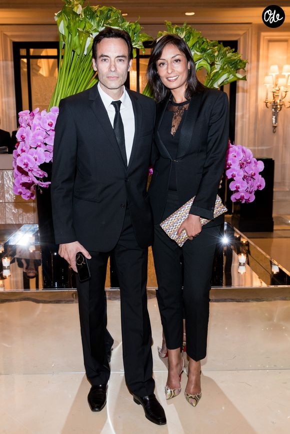 Anthony Delon et Leïla Kaddour-Boudadi - Arrivées des people au dîner de la 9ème édition du "Global Gift Gala" d’E. Longoria à l'hôtel Four Seasons George V à Paris le 25 avril 2018. © Cyril Moreau/Bestimage