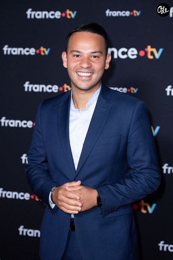 Mohamed Bouhafsi assiste à la conférence de presse de rentrée de France Télévisions à Paris, en France, le 11 juillet 2023. Photo : Aurore Maréchal/Abaca
