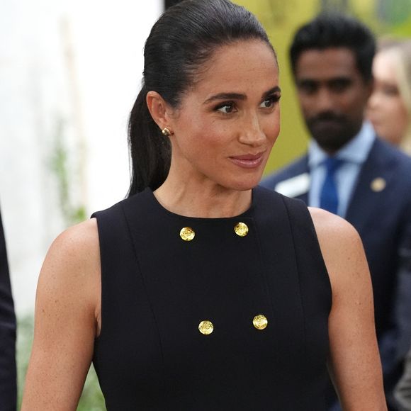 La duchesse de Sussex (Meghan Markle) lors d'une visite au Royal Children's Hospital de Melbourne, dans l'État de Victoria, au premier jour de la tournée royale en Australie. Date de la photo : mardi 14 avril 2026. © Jonathan Brady / PA Photos / Bestimage
