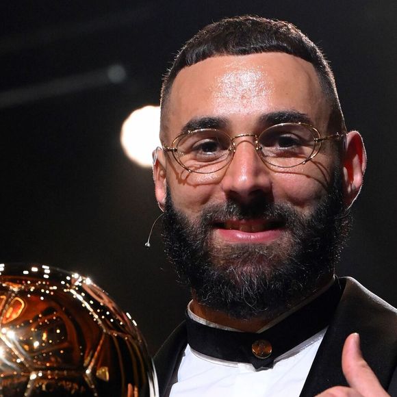 Karim Benzema (Ballon d’Or masculin 2022) - 66ème cérémonie du Ballon d’Or au Théâtre du Chatelet à Paris le 17 octobre 2022. © Stéphane Mantey via Bestimage
