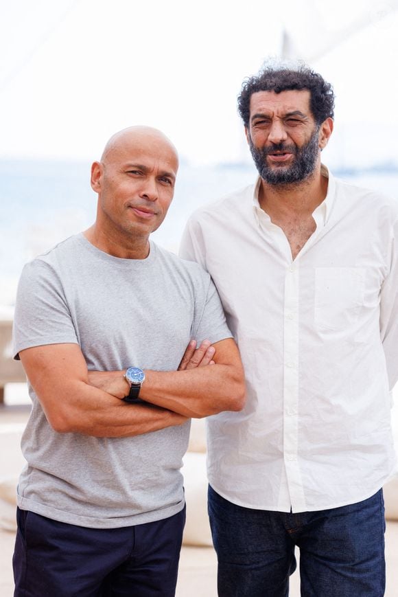 Éric Judor et Ramzy Bedia assistent à la cérémonie des lauréats du concours international de courts métrages TikTok #TikTokShortFilm qui se tient à La plage de la palme le 23 mai 2023 à Cannes, France. Photo by David Boyer/ABACAPRESS.COM