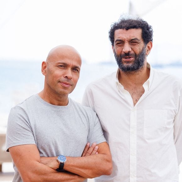 Éric Judor et Ramzy Bedia assistent à la cérémonie des lauréats du concours international de courts métrages TikTok #TikTokShortFilm qui se tient à La plage de la palme le 23 mai 2023 à Cannes, France. Photo by David Boyer/ABACAPRESS.COM