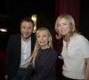Exclusif - Bernard montiel, Natalie Dessay, Delphine Dewost (directrice de Olympia Tv) lors de l'enregistrement de l'émission Olympiascope présentée par B.Montiel à la Comédie de Paris le 6 mars 2025. 
Cette émission sera diffusée le 16 avril.

© Jack Tribeca / Bestimage