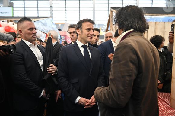 Le President de la Republique Emmanuel Macron inaugure le Salon International de l’Agriculture a Paris, le samedi 22 fevrier 2025.
© Jeanne Accorsini / Pool / Bestimage Paris, France.