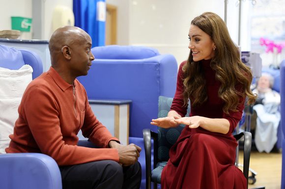 Catherine (Kate) Middleton, princesse de Galles à l'hôpital Royal Marsden, où elle a reçu son traitement contre le cancer, à Londres, Royaume-Uni, le 14 janvier 2025. © Chris Jackson/WPA-Pool/Bestimage