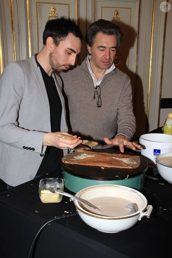 Exclusif - Jordan de Luxe, Jean-Pierre Jacquin - Soirée crêpes organisée par PJ. Chalençon et J. de Luxe au Palais Vivienne à Paris le 10 février 2019. © Philippe Baldini/Bestimage