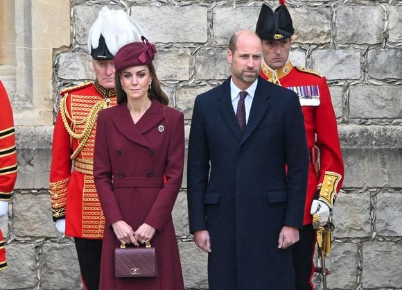 Le prince William et Kate Middleton lors de l'arrivée de Donald et Melania Trump au château de Windsor. © INSTARimages / Bestimage