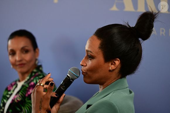 Une conférence sur le thème de la création de nouveaux horizons entre sport et divertissement avec Adil Rami, Sarah Ourahmoune, Allison Pineau et Inès Lagdiri-Nastasi au Loft Akili Mirari - Hôtel Five Seas à Cannes le mardi 19 mai 2026. © Romain Doucelin / Bestimage