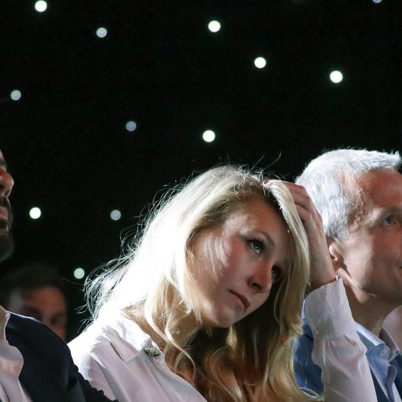 Marion Maréchal et son mari Vincenzo Sofo, Raphael Enthoven - Convention de la Droite à La Palmeraie, Paris, France, le 28 septembre 2019.  © Stéphane Lemouton/Bestimage
