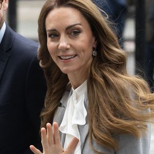 Catherine (Kate) Middleton, princesse de Galles, arrive à la Salesforce Tower pour assister au sommet Future Workforce à Londres. © Zuma Press / Bestimage