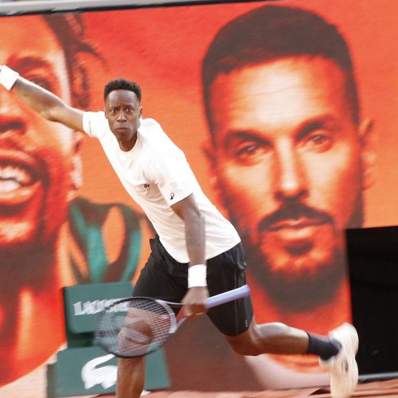 Gaël Monfils - Soirée "Gael & Friends" à Roland Garros sur le court Philippe Chatrierà Paris le 21 mai 2026. © Marc Ausset-Lacroix/Bestimage