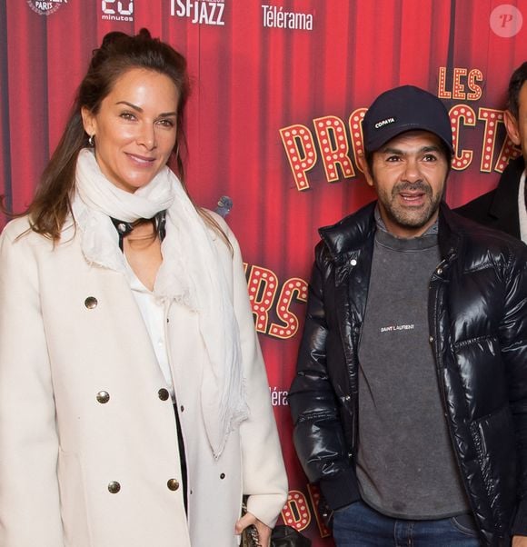 Jamel Debbouze et sa femme Mélissa Theuriau à l'occasion de la première de la pièce "Les producteurs" au Théâtre de Paris à Paris le 2 décembre 2021

© Christophe Clovis / Bestimage