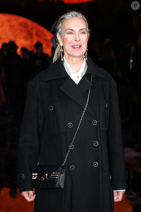 De longues tresses plaquées

Carole Bouquet - Célébrités au Défilé Chanel, Collections Prêt-à-porter Printemps / Eté 2026, dans le cadre de la Fashion Week de Paris. Au Grand Palais à Paris, France, le 06 Octobre 2025. 

© Bertrand Rindoff / Bestimage