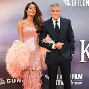 L'acteur américain George Clooney et l'avocate britannique Amal Clooney assistent à la première de Jay Kelly au 69e Festival du film de Londres du BFI à Londres, Angleterre, le vendredi 10 octobre 2025. Photo par Rune Hellestad/Upi/Abaca