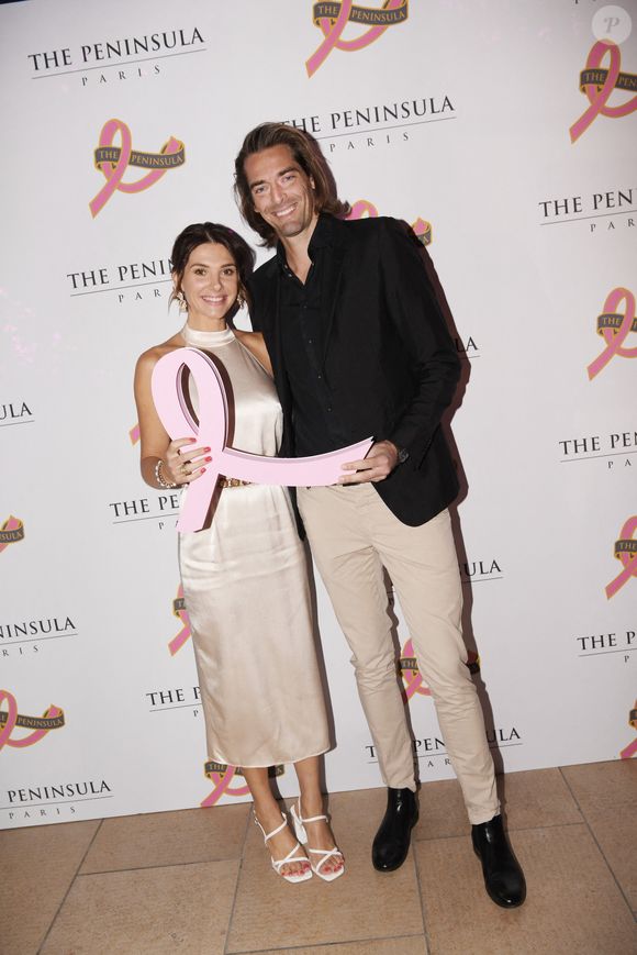 Exclusif - Camille Lacourt et sa compagne Alice Detollenaere - Hotel Peninsula poursuit son engagement dans la lutte contre le cancer du sein à l'occasion de la campagne annuelle mondiale Octobre Rose avec la soirée de gala au profit de l'association "Europa Donna France". Paris, le 29 septembre 2022
© Christophe Clovis-Rachid Bellak / Bestimage