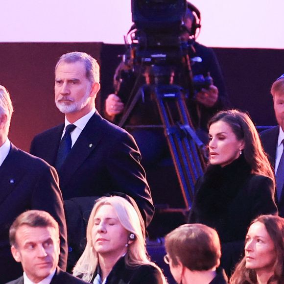 Les chefs d'État et les membres des familles royales assistent à la cérémonie de commémoration du 80ème anniversaire de la libération d'Auschwitz au Mémorial et musée d'Auschwitz-Birkenau le 27 janvier 2025. © LALO YASKY / BESTIMAGE