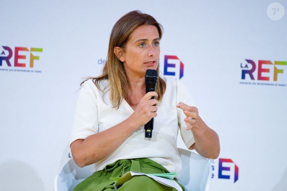 Marine Tondelier ( national secretary of the Ecologists – Europe, Ecology, the Greens ) during the Meeting of French Entrepreneurs LAREF25 at Roland Garros on August 28, 2025 in Paris, France. © Federico Pestellini / PsnewZ / Bestimage -