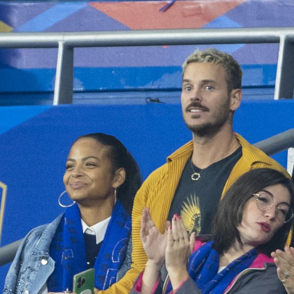 M. Pokora (Matt Pokora), sa femme Christina Milian assistent au match de la 5ème et avant-dernière journée de Ligue des nations entre la France et l'Autriche (2-0) au Stade de France à Saint-Denis le 22 septembre 2022.
AGENCE / BESTIMAGE