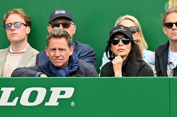 Géraldine Maillet et son compagnon Daniel Riolo durant la finale de la 118e édition du Rolex Monte-Carlo Masters, au Monte-Carlo Country Club à Roquebrune Cap Martin, le 13 avril 2025. © Bruno Bebert/Bestimage