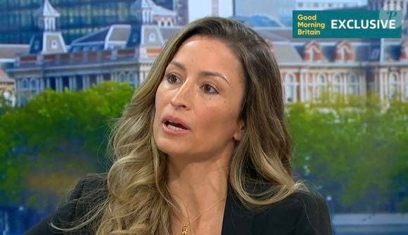 Rebecca Loos revient sur sa prétendue liaison avec David Beckham dans l'émission "Good Morning Britain", suite à la diffusion de la série-documentaire sur la famille Beckham (Netflix). Le 30 octobre 2023. ©JLPPA / Bestimage