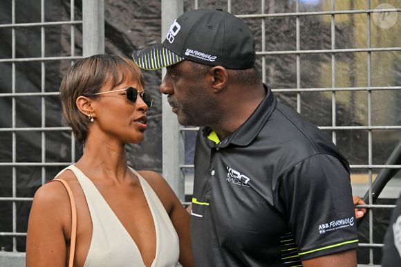 Idris Elba et sa femme Sabrina Dhowre Elba durant le Monaco E-Prix 2025, Round 6, le 3 mai 2025. Le pilote Nissan Oliver Rowland a remporté la course devant Nick De Vries suivi par Jacke Dennis. C'est la 8eme édition du Monaco E-prix. A l’occasion de la 11eme saison du Championnat du Monde ABB FIA Formula E, les monoplaces de 3eme génération ont parcouru les rues de la Principauté. © Bruno Bebert/Bestimage