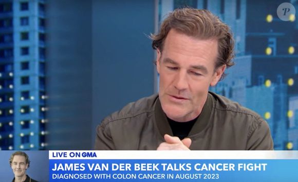 James Van Der Beek en larmes sur le plateau de l'émission "Good Morning America" à New York, le 3 décembre 2024 @Backgrid UK/ Bestimage