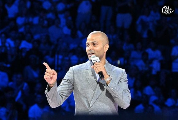 Tony Parker au match de préparation aux Jeux Olympiques Paris 2024 entre la France à la Serbie (67-79) à Decines-Charpieu, France, le 12 juillet 2024. © Frédéric Chambert/Panoramic/Bestimage