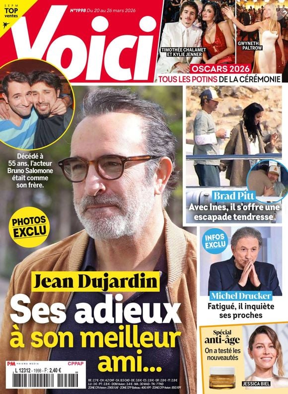 Couverture du Voici du vendredi 20 mars 2026 avec Jean Dujardin