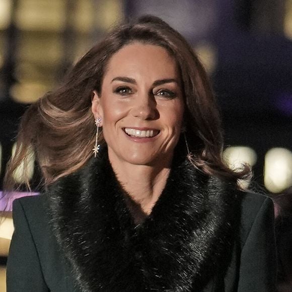 La princesse de Galles (Catherine "Kate" Middleton, princesse de Galles) arrive à l'abbaye de Westminster à Londres pour le service de chants Together At Christmas. Date de la photo : Vendredi 5 décembre 2025.