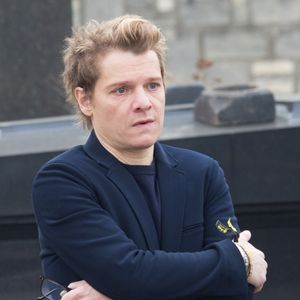 Bruno Nicolini aka Benabar lors des obseques de Veronique Colucci au cimetière de Montrouge, Paris, France le 12 avril 2018. Photo ABACAPRESS.COM