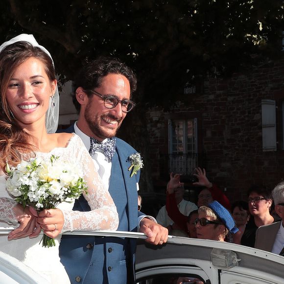 Thomas Hollande et Emilie Broussouloux se sont mariés dans le petit village de Meyssac en Corrèze en présence de leurs parents respectifs François Hollande, Ségolène Royal ainsi que Mr et Mme Broussouloux le 8 septembre 2018. Photos : ABACAPRESS.COM