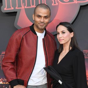 Tony Parker et sa femme Axelle Francine à la première de la série Netflix "Stranger Things - Saison 3" au cinéma Le Grand Rex à Paris, le 4 juillet 2019.
© Guirec Coadic/Bestimage