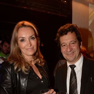 Exclusif - Laurent Gerra et Christelle Bardet - Dîner pour la fondation Marc Veyrat au restaurant Victoria à Paris, France, le 21 novembre 2017. © Rachid Bellak/Bestimage