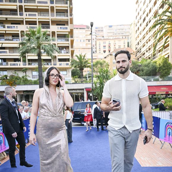 Exclusif - Agathe Auproux (enceinte) et son mari Maxence Picardet - Arrivées à la cérémonie d'ouverture du 64ème Festival de Télévision de Monte Carlo au Grimaldi Forum de Monaco le 13 juin 2025.
©Pierre Perusseau / Osuna / Bestimage