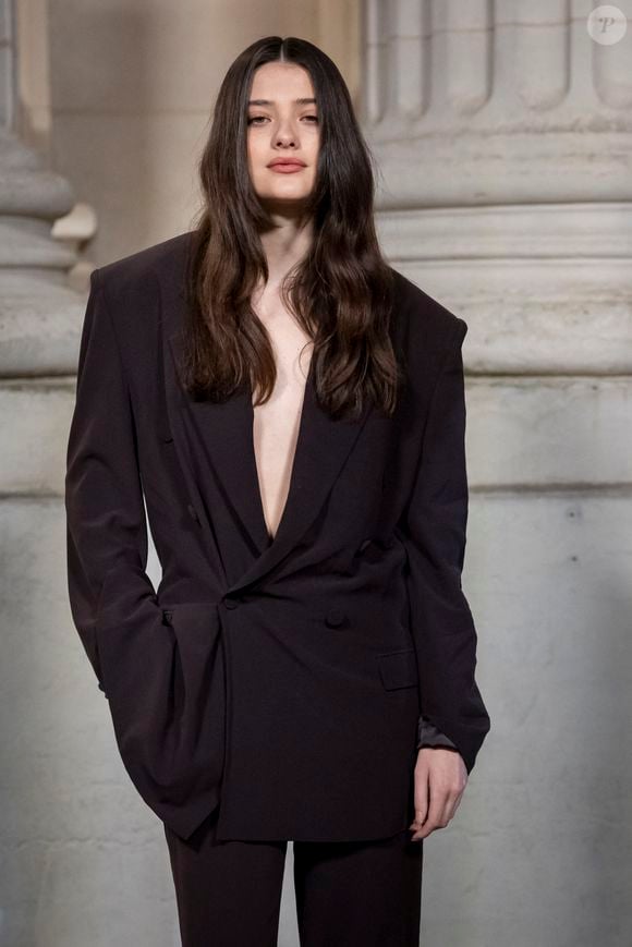 Blanca Soler - Photocall du défilé Saint Laurent  "Collection Masculine Prêt-à-Porter Automne/Hiver 2025-2026" lors de la Fashion Week de Paris (PFW) le 28 janvier 2025 © Olivier Borde /Bestimage