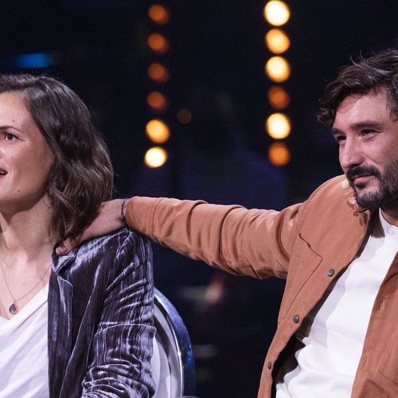 Exclusif - Laure Manaudou et son mari Jérémy Frérot - Enregistrement de l'émission "La Chanson secrète 11" à Paris, diffusée le 24 juin sur TF1. Le 18 janvier 2022
© Cyril Moreau / Bestimage