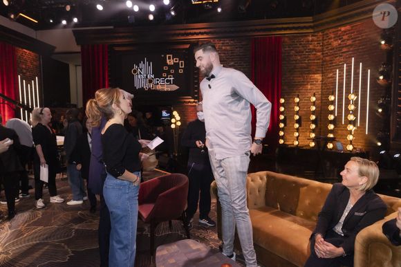 Exclusif - Léa Salamé, Vincent Pourchot - Sur le plateau de l'émission OEED (On Est En Direct) présentée par L.Salamé et L.Ruquier - Paris le 23/04/2022 - © Jack Tribeca / Bestimage No web pour Belgique et Suisse