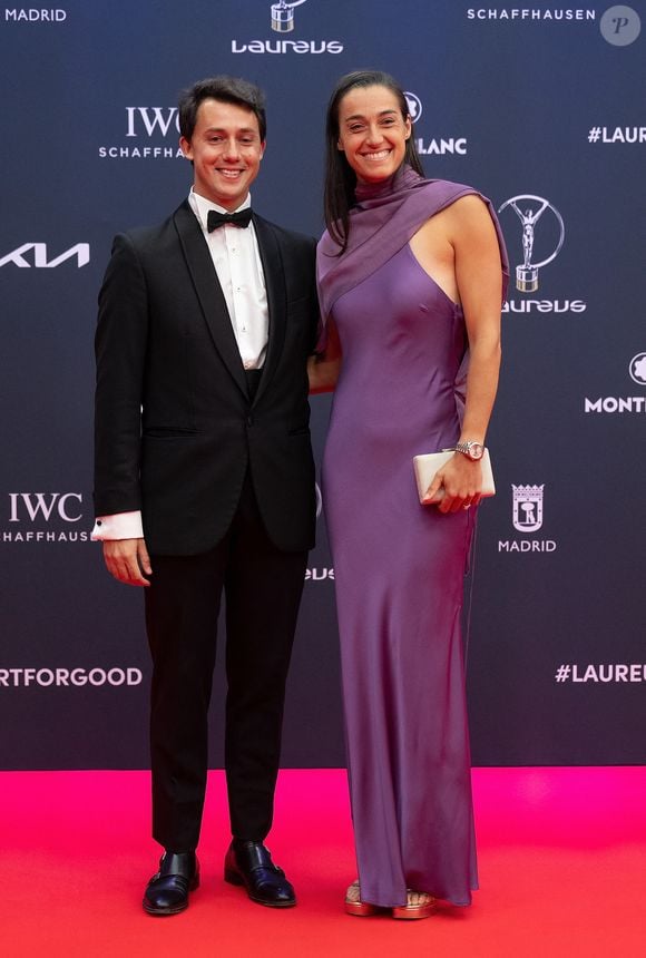 Caroline Garcia et Borja Duran pendant la cérémonie des Laureus Awards, le 21 avril 2025, à Madrid. @ LALO YASKY / BESTIMAGE