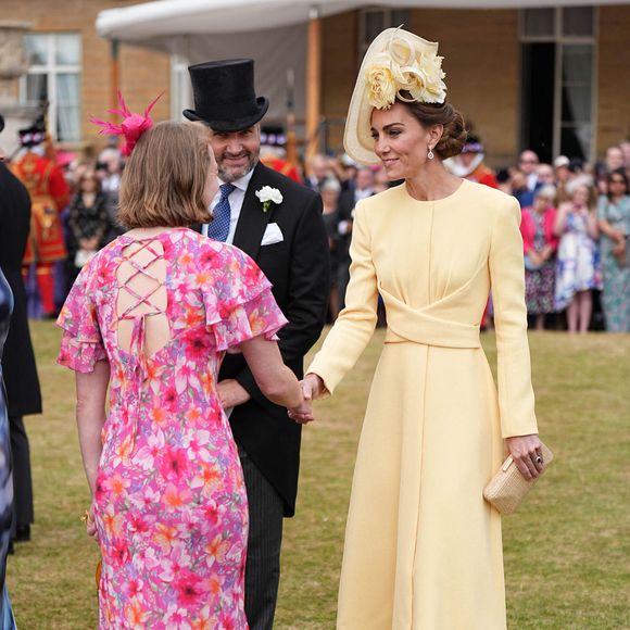 La princesse de Galles s'adresse aux invités lors d'une fête royale au palais de Buckingham, Londres, Angleterre, Royaume-Uni, le 20 mai 2025.© Aaron Chown/PA Wire/ABACAPRESS.COM