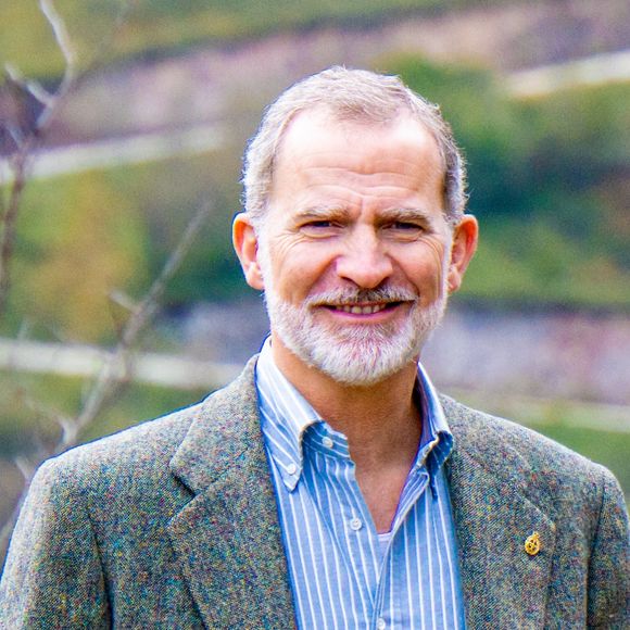 Le roi Felipe VI - La famille royale d'Espagne lors de la cérémonie de remise des prix pour la ville exemplaire des Asturies 2024 à Sotres. Le 26 octobre 2024. Backgrid USA / Bestimage