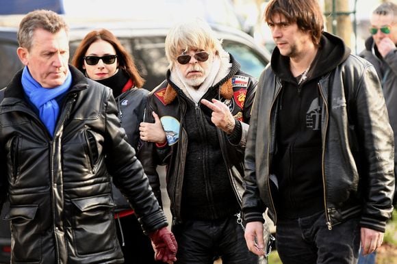 Renaud Sechan, Lola Sechan lors des obsèques de Thierry Sechan au cimetière Montparnasse le 16 janvier 2019 a Paris, France. Photo by ABACAPRESS.COM