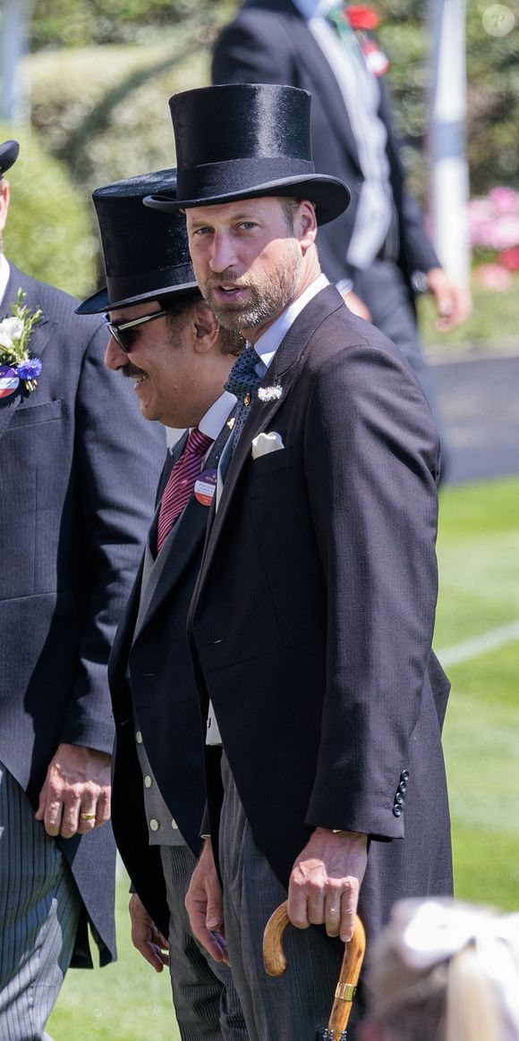 Le prince William, prince de Galles - Les royautés lors de la course hippique Royal Ascot (Jour 2), le 18 juin 2025. Mirrorpix / Bestimage