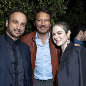 Exclusif -  Emilie Dequenne et son mari Michel Ferracci, Samuel Le Bihan - Photocall du dîner Dior Madame Figaro à la "Terrasse by Albane" sur le rooftop de l'hôtel JW Marriott lors du 77ème Festival International du Film de Cannes le 15 mai 2024. © Olivier Borde/Bestimage