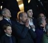 La suite de la rencontre a été cependant moins réjouissante pour lui.
Le prince William, prince de Galles, et son fils, le prince George de Galles, assistent au match aller PSG - Aston Villa de la Ligue des champions au Parc des Princes à Paris, le 9 avril 2025.
© Cyril Moreau / Bestimage