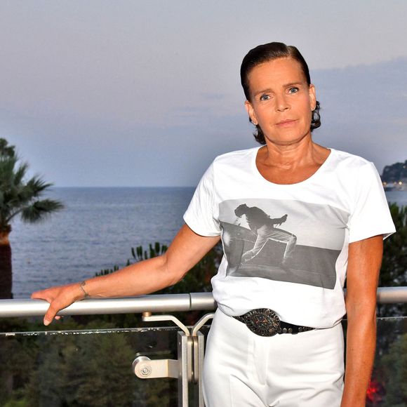La princesse Stéphanie de Monaco durant la traditionnelle soirée d'été de Fight Aids Monaco au Sporting Club de Monaco, le 23 juillet 2022.  © Bruno Bebert/Bestimage