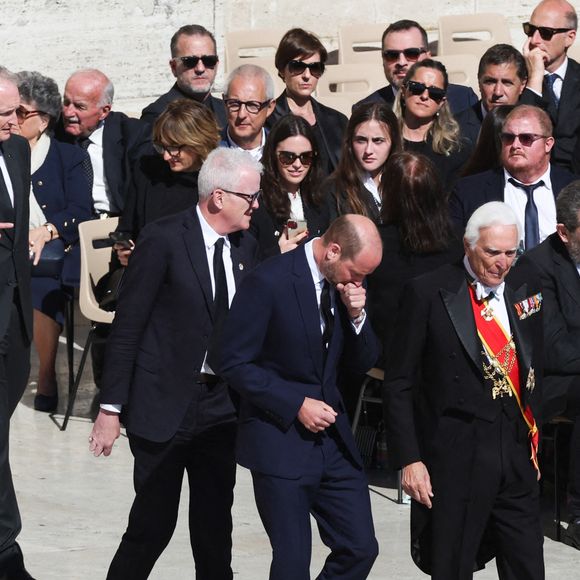 Le prince William d'Angleterre, prince de Galles, assiste aux funérailles du pape François le 26 avril 2025 au Vatican. Alors que Rome fait ses adieux au pape François, des dirigeants du monde entier, des membres de la famille royale, des membres du clergé et des milliers de fidèles se sont réunis au Vatican pour un adieu solennel et historique. Le pape François est décédé le lundi 21 avril à l'âge de 88 ans. Photo by Marco Iacobucci/IPA/ABACAPRESS.COM
