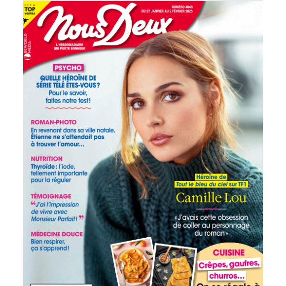 Couverture du numéro "Nous Deux" du lundi 27 janvier 2025 avec Camille Lou.
