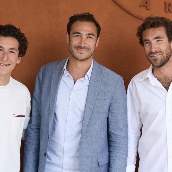 Louis Kretz,Valentin Kretz et Martin Kretz au village lors des Internationaux de France de tennis de Roland Garros 2024, à Paris, France, le 4 juin 2024. © Jacovides-Moreau/Bestimage